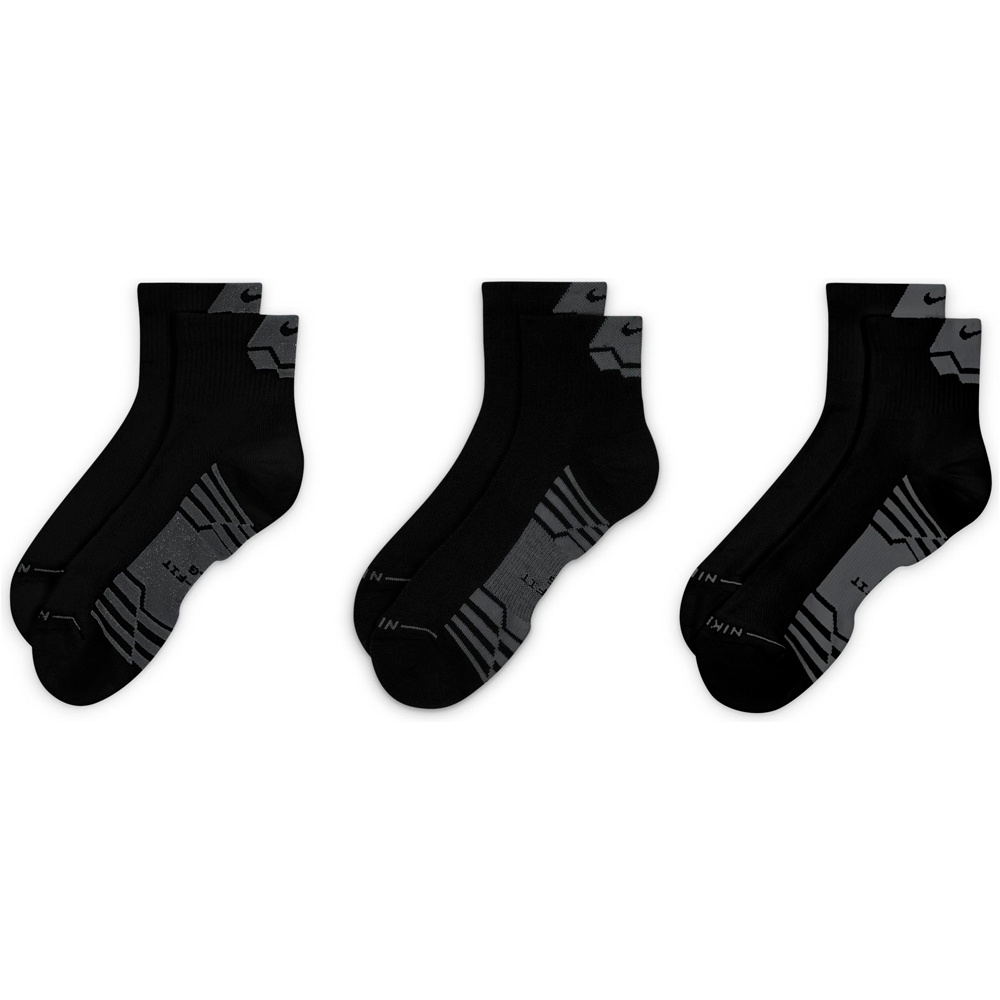 Nike calcetines running U NK ED ELVD SPORT ANK 3P-144 vista frontal
