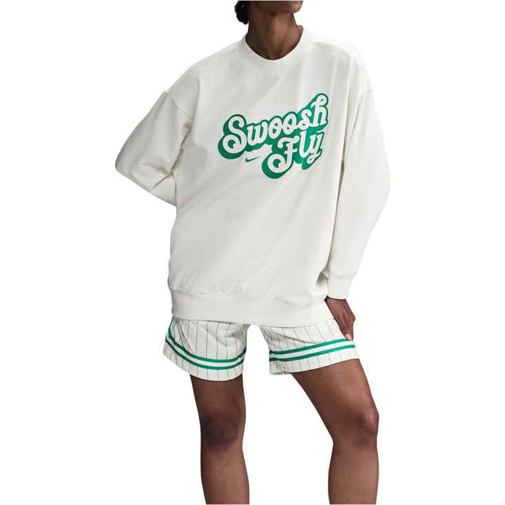 Nike camiseta baloncesto W NK SWSH FLY SSNL FLC TOP vista frontal