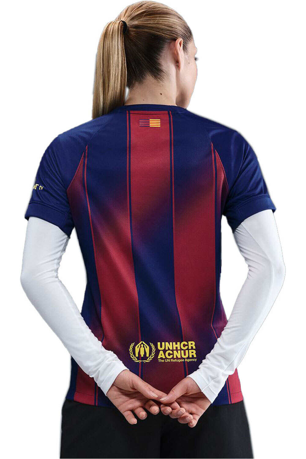 Nike camiseta de fútbol oficiales BARCELONA 26 W NK DF STAD JSY SS HM AZGRA vista trasera