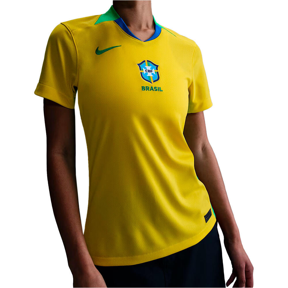 Nike camiseta de fútbol oficiales BRASIL 25 W NK DF JSY SS STAD HM vista frontal