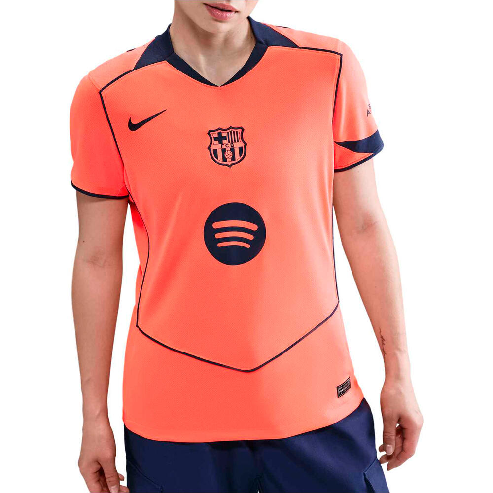 Nike camiseta de fútbol oficiales FCB W NK DF JSY SS STAD 3R vista frontal