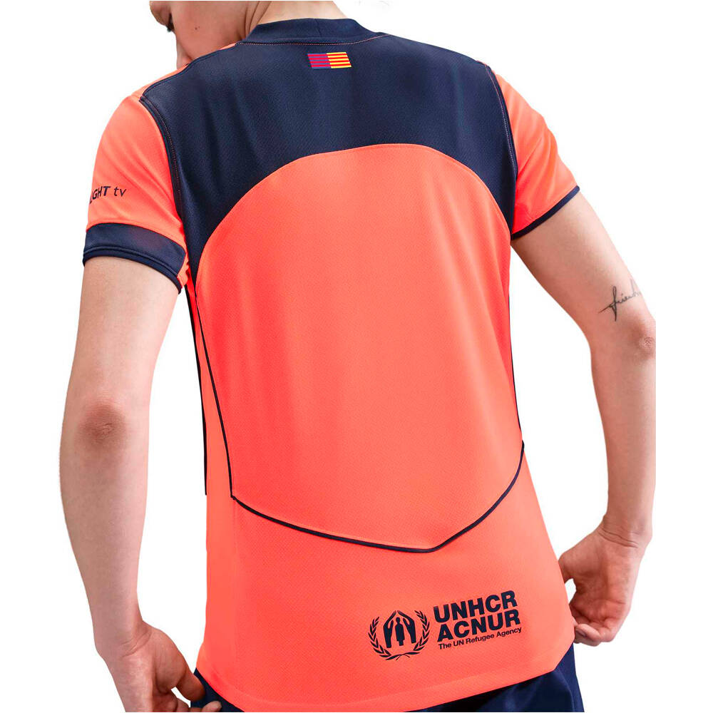 Nike camiseta de fútbol oficiales FCB W NK DF JSY SS STAD 3R vista trasera