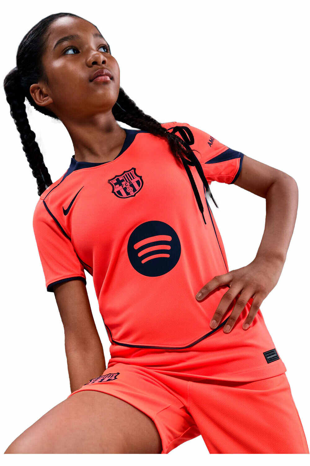 Nike camiseta de fútbol oficiales niño BARCELONA 26 Y NK DF JSY SS STAD 3R CORAL vista detalle