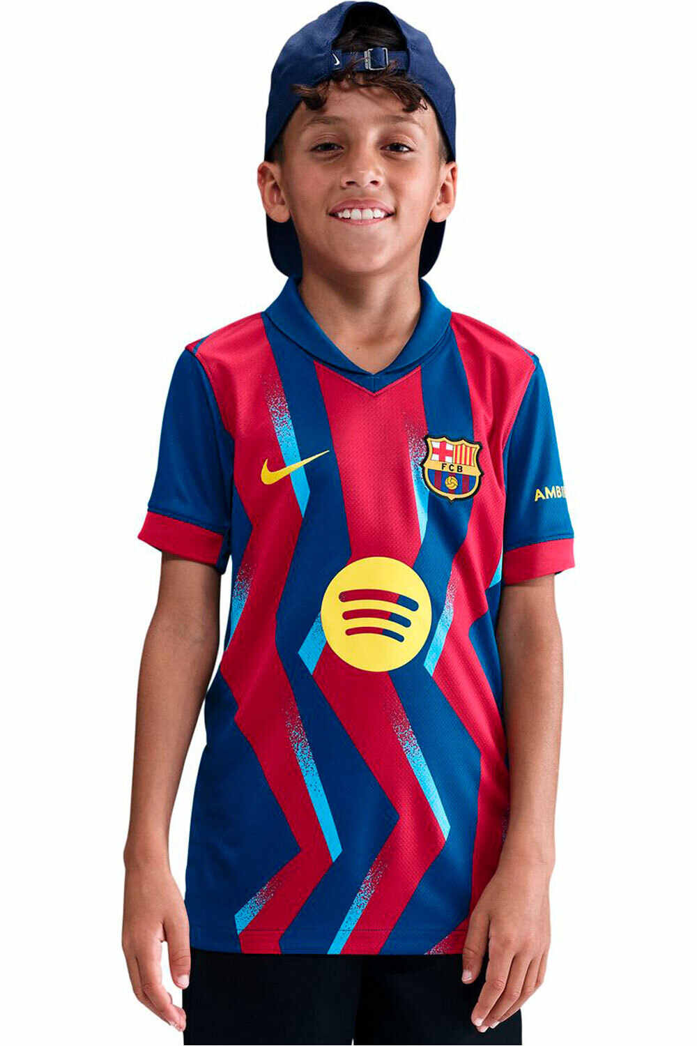 Nike camiseta de fútbol oficiales niño BARCELONA 26 Y NK DF JSY SS STAD 4R vista frontal