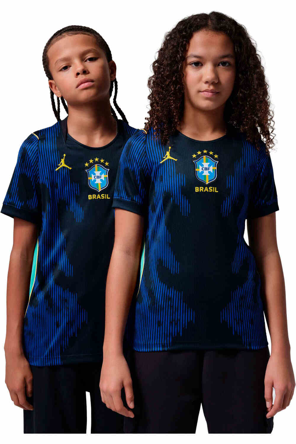 Nike camiseta de fútbol oficiales niño BRASIL 26 K NK DF JSY SS STAD AW AZ vista frontal