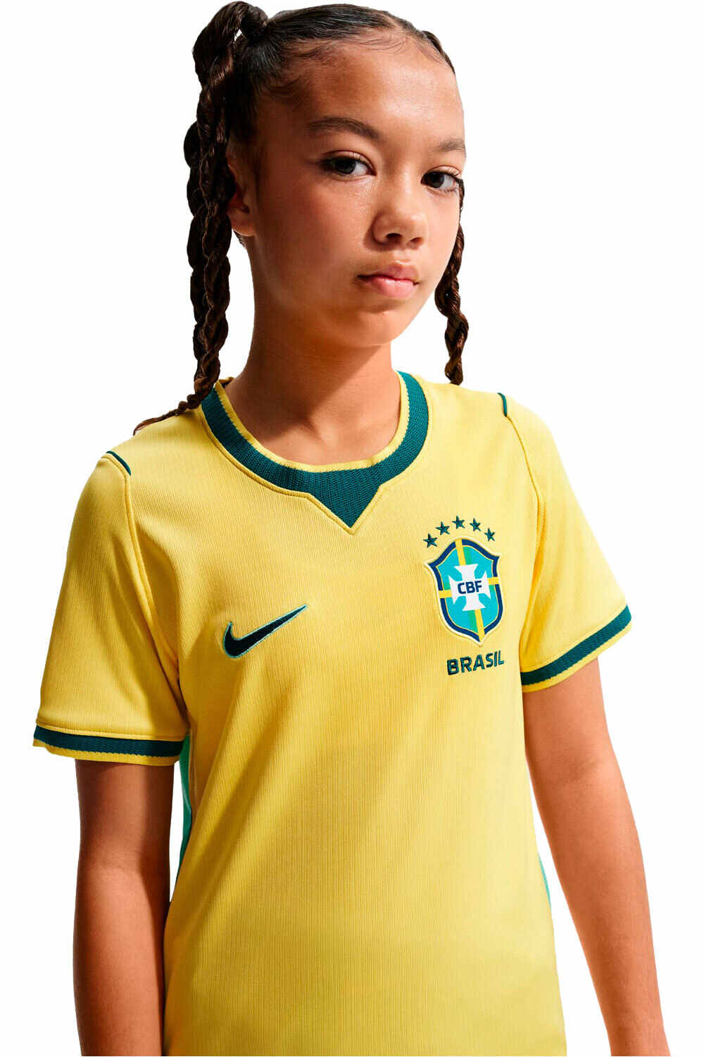Nike camiseta de fútbol oficiales niño BRASIL 26 Y NK DF JSY SS STAD HM vista detalle