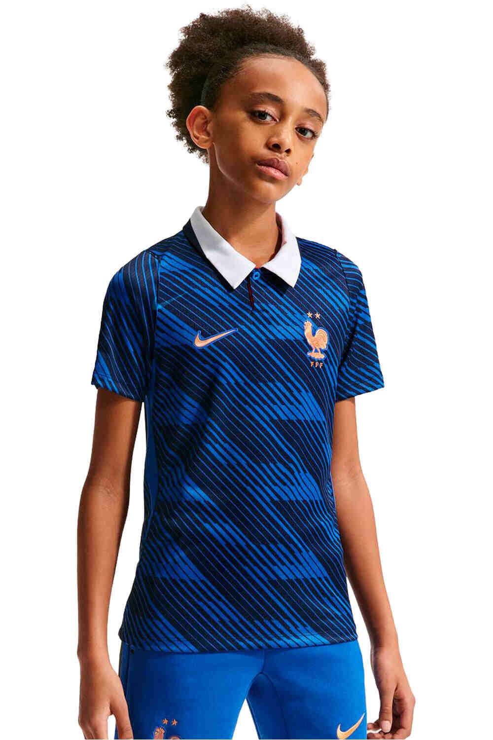 Nike camiseta de fútbol oficiales niño FRANCIA 26 Y NK DF JSY SS STAD HM vista frontal