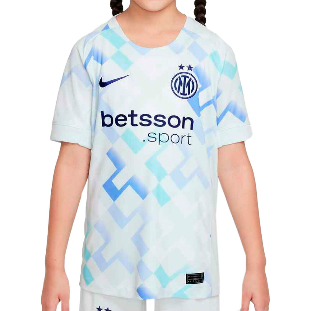 Nike camiseta de fútbol oficiales niño INTER 25 Y NK DF JSY SS STAD AW vista frontal