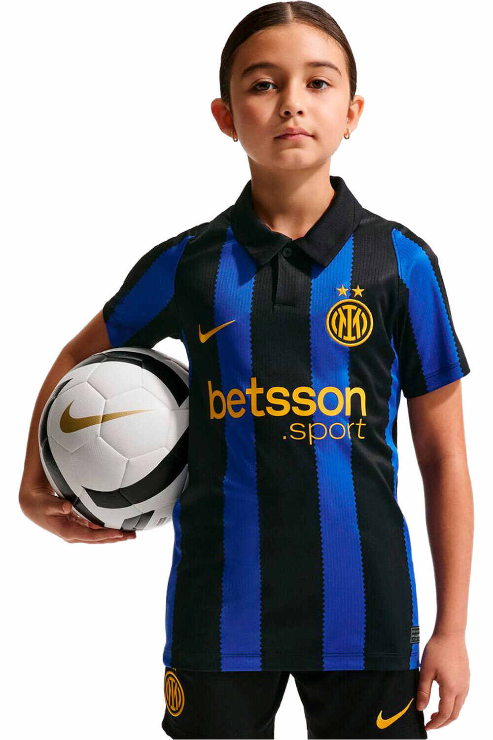 Nike camiseta de fútbol oficiales niño INTER 27 Y NK DF JSY SS STAD HM vista frontal