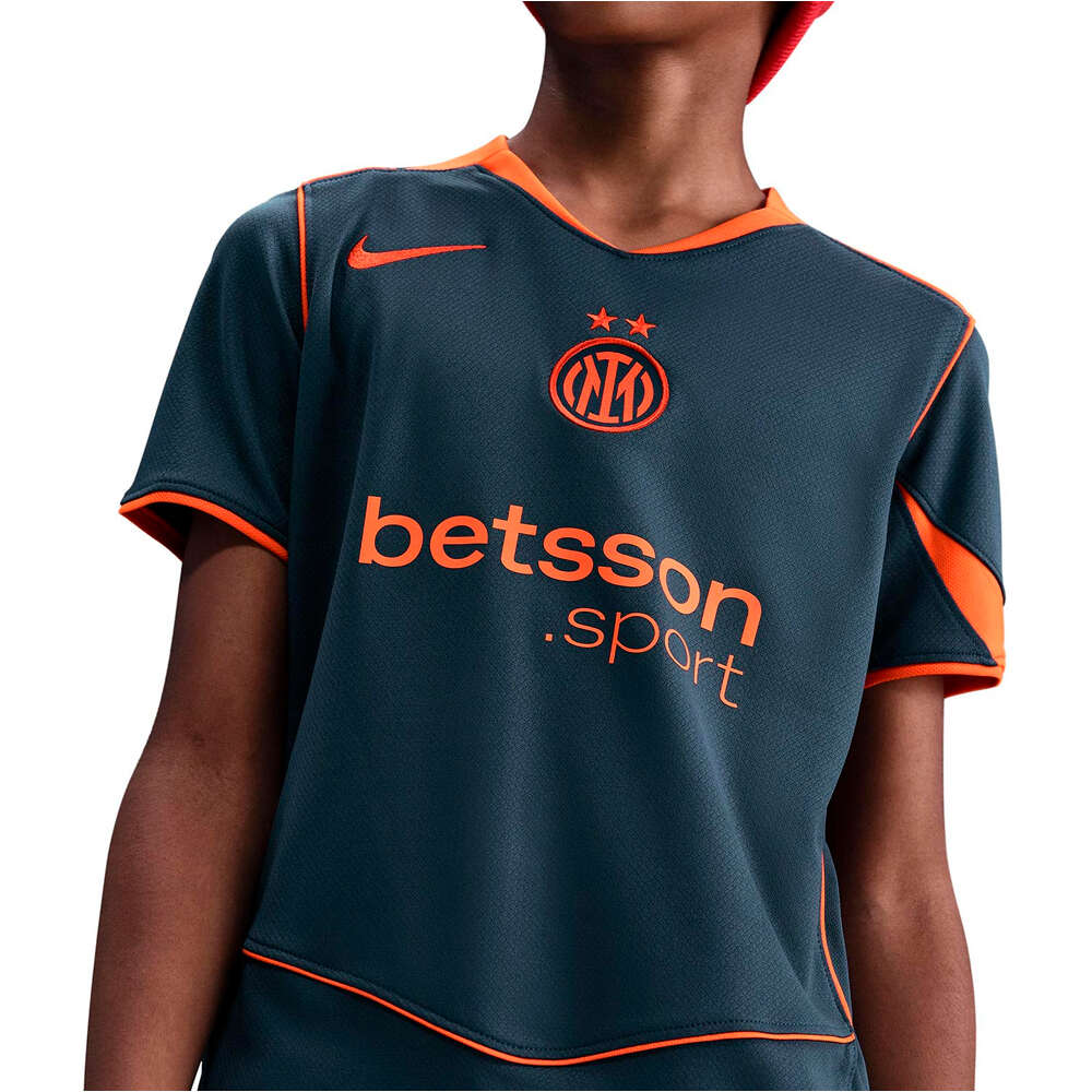Nike camiseta de fútbol oficiales niño INTER Y NK DF JSY SS STAD 3R vista detalle