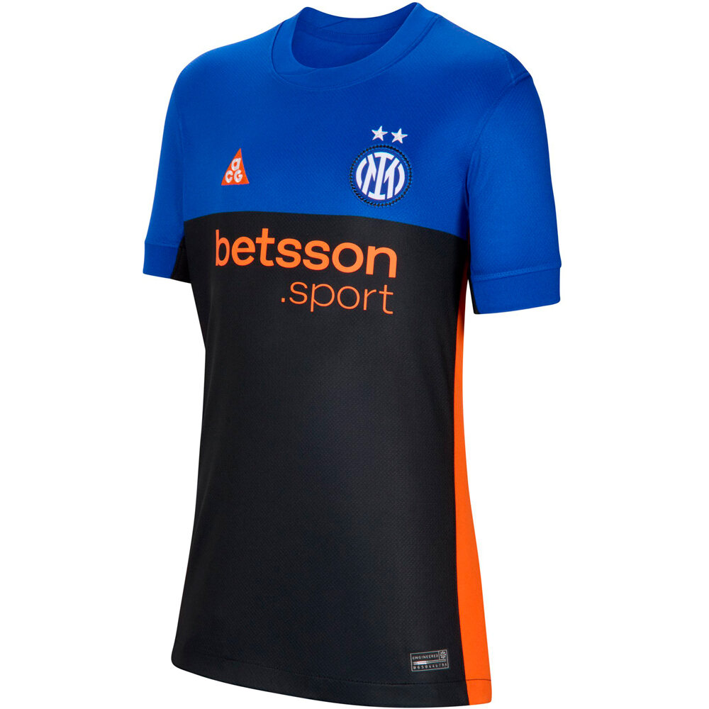 Nike camiseta de fútbol oficiales niño INTER Y NK DF JSY SS STAD SE vista trasera