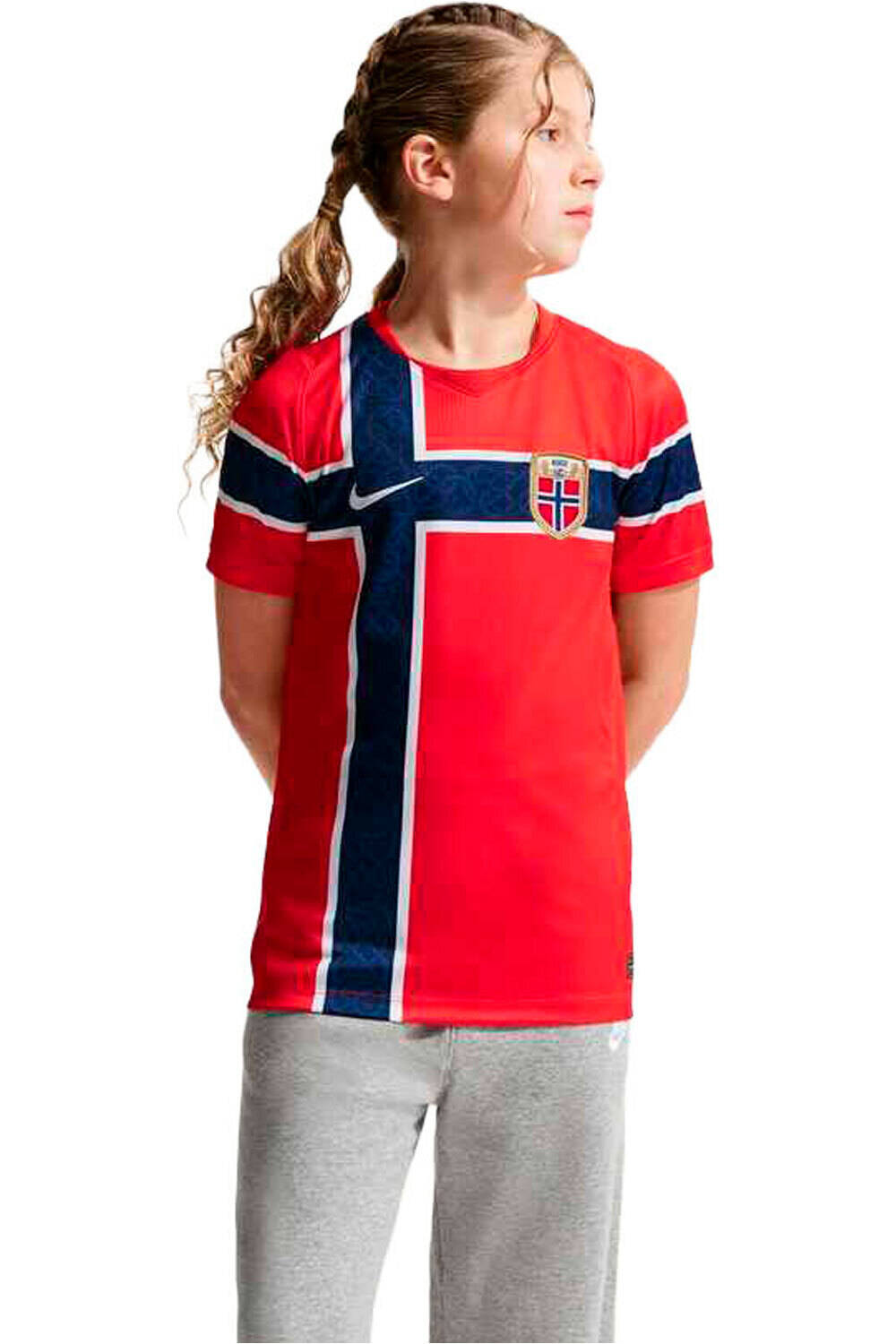 Nike camiseta de fútbol oficiales niño NORUEGA 26 Y NK DF JSY SS STAD HM vista frontal