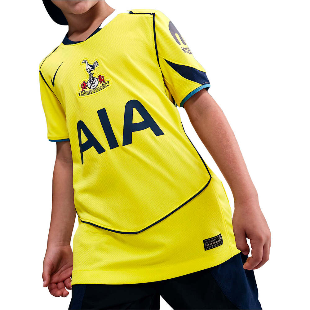 Nike camiseta de fútbol oficiales niño THFC Y NK DF JSY SS STAD 3R vista frontal