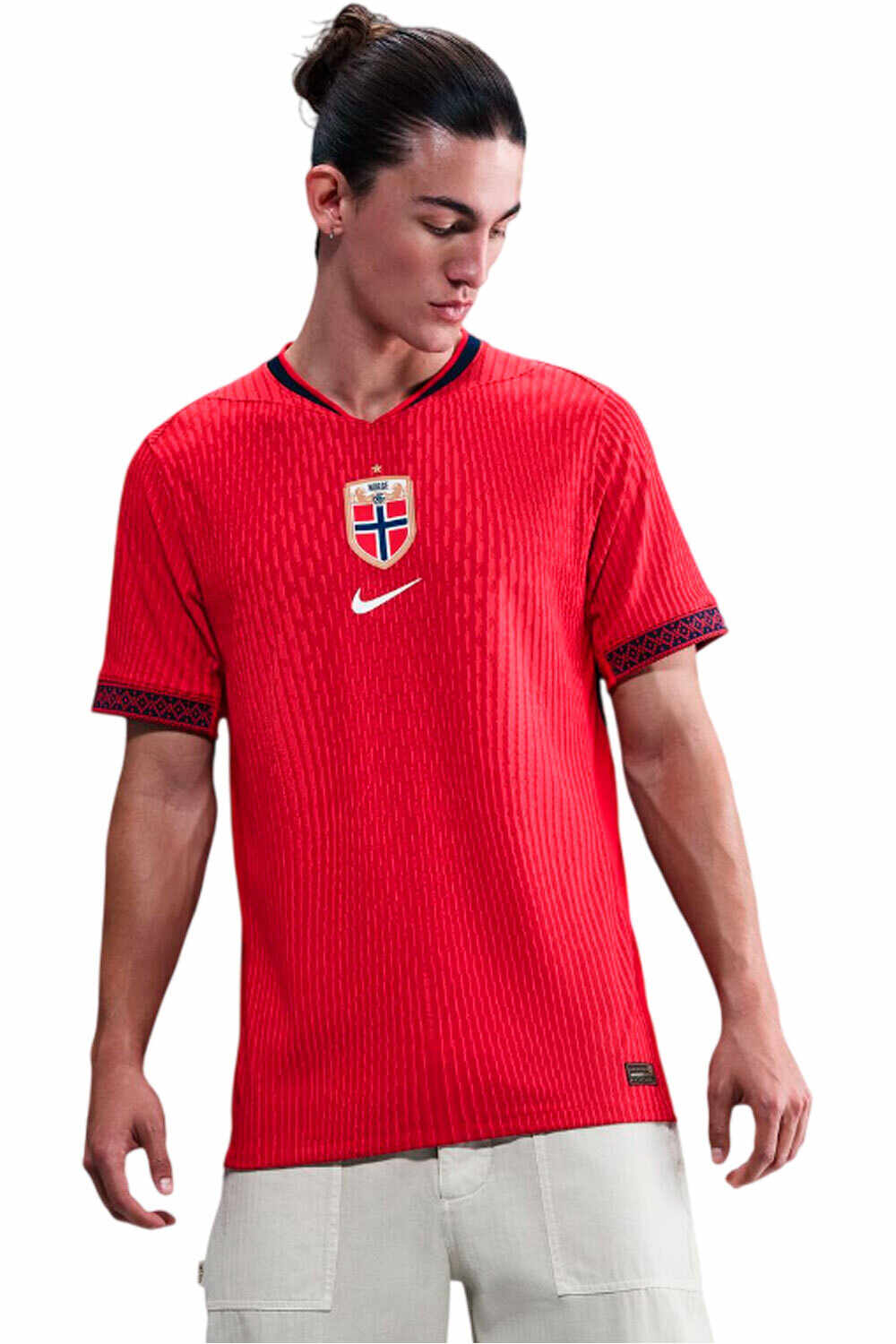 Nike camiseta de fútbol oficiales NORUEGA 25 M NK DFADV MATCH JSY SS HM vista frontal