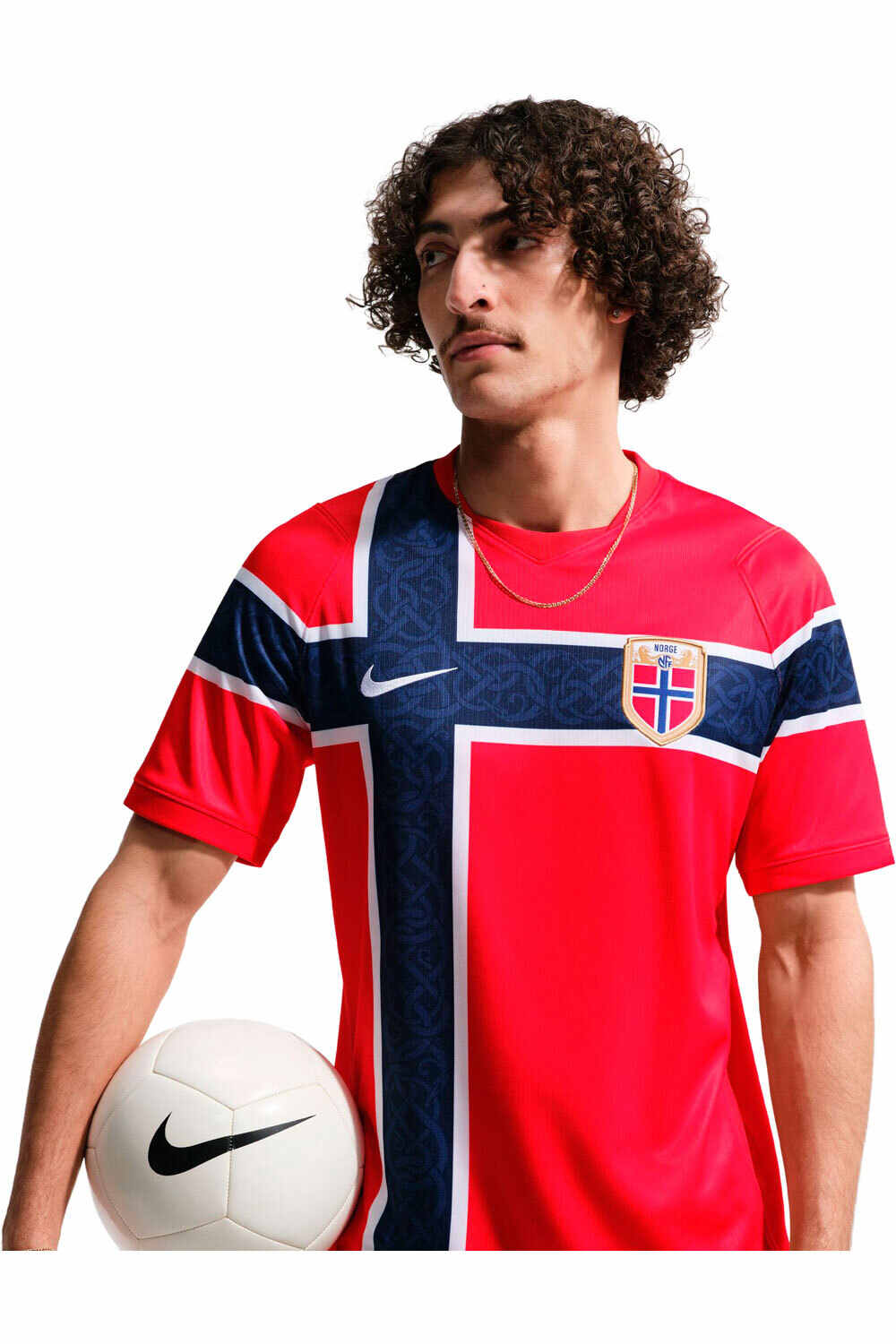 Nike camiseta de fútbol oficiales NORUEGA 26 M NK DF JSY SS STAD HM vista detalle