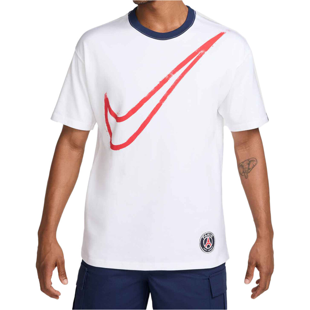 Nike camiseta de fútbol oficiales PSG 25 M NK OVSZ SWOOSH TEE vista frontal