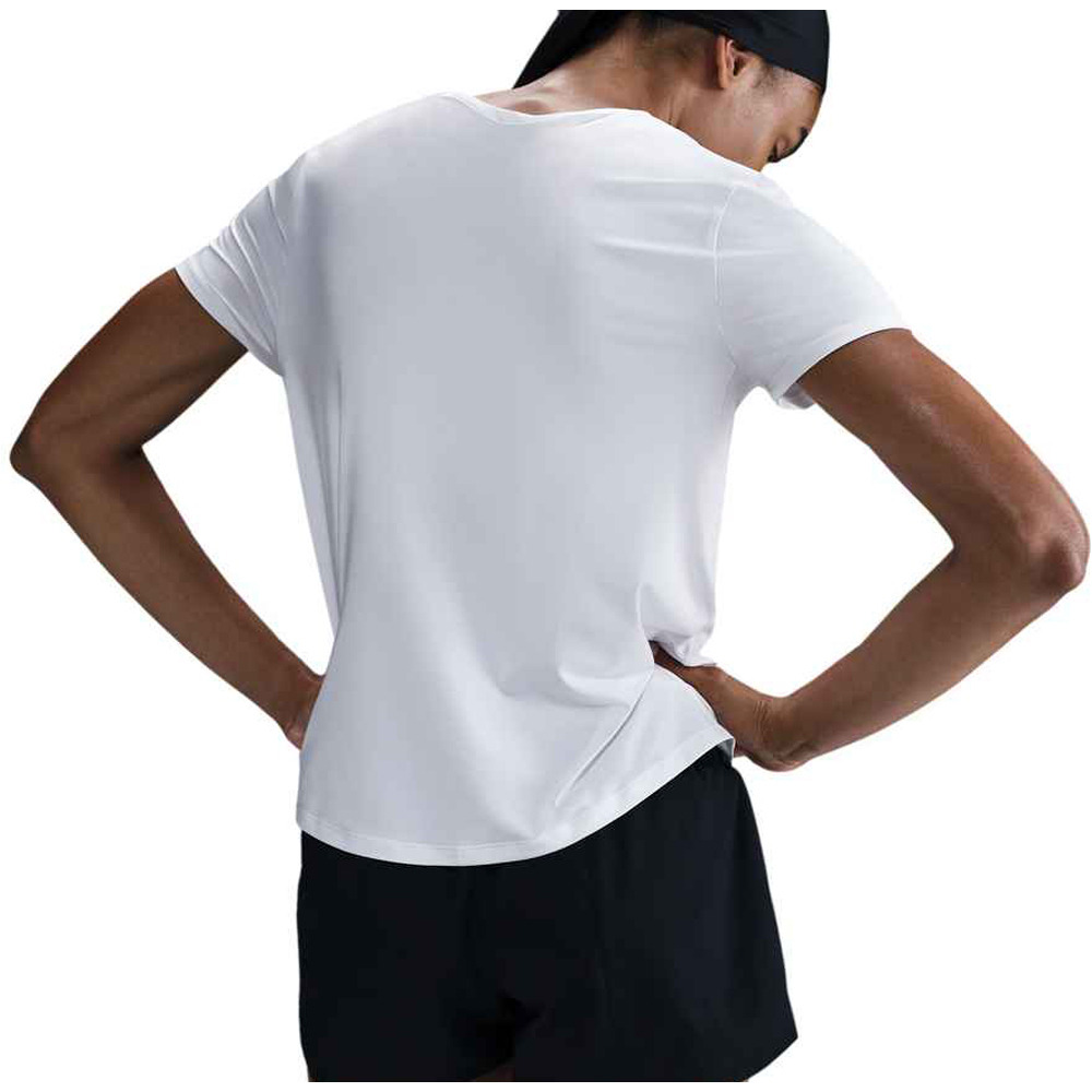 Nike camiseta entrenamiento manga corta mujer W NK ONE SWSH HBR DF SS TOP vista trasera