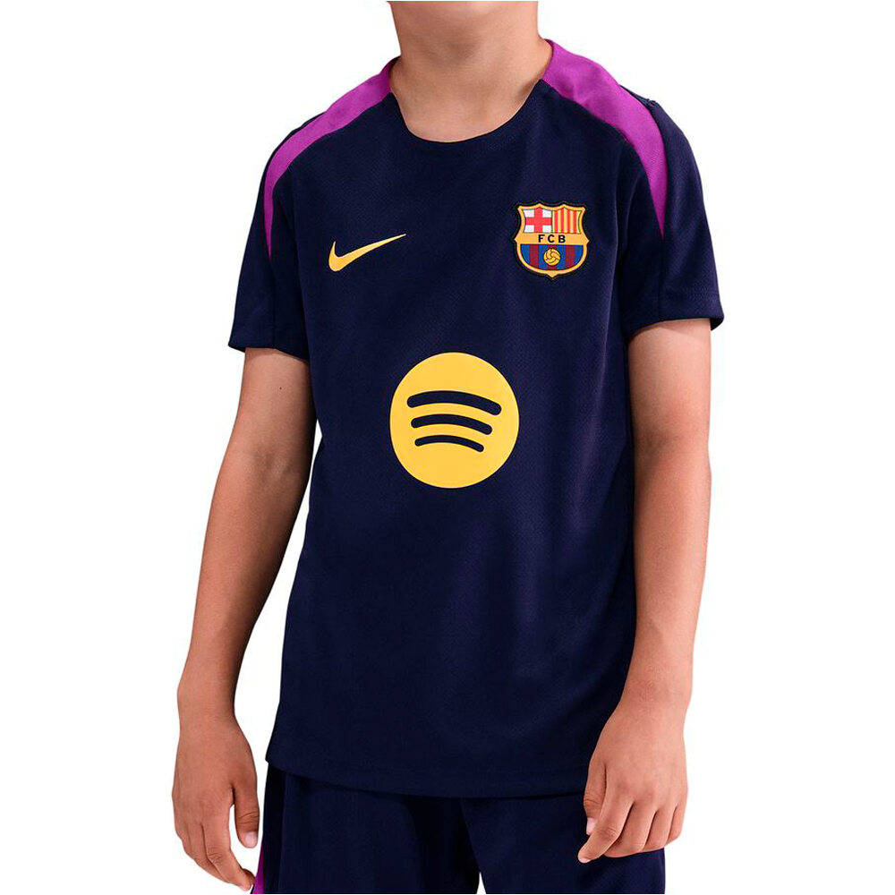 Nike camiseta entrenamiento niño BARCELONA 26 Y NK DF STRK SS TOP K vista frontal