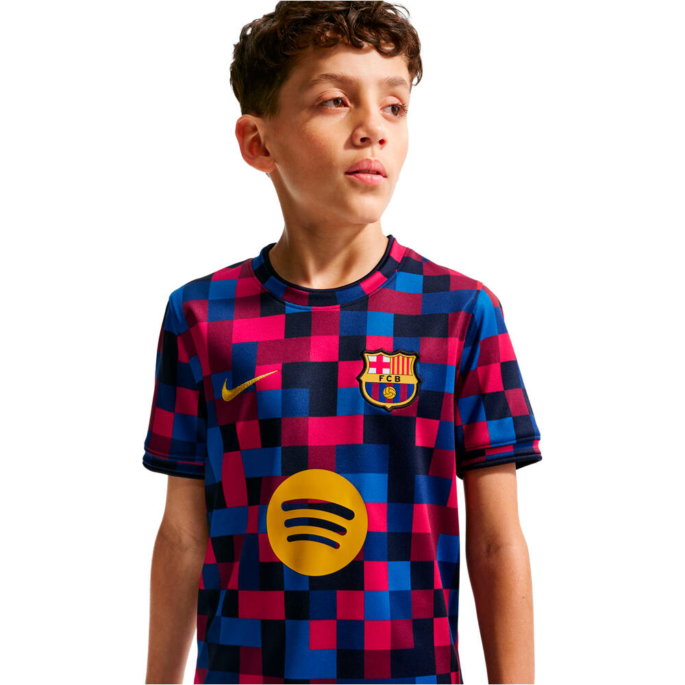 Nike camiseta entrenamiento niño BARCELONA 27 YNK DF SS TOP K HM PM vista detalle