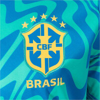 Nike camiseta entrenamiento niño BRASIL 26 Y NK DF SS TOP PREMATCH K vista detalle