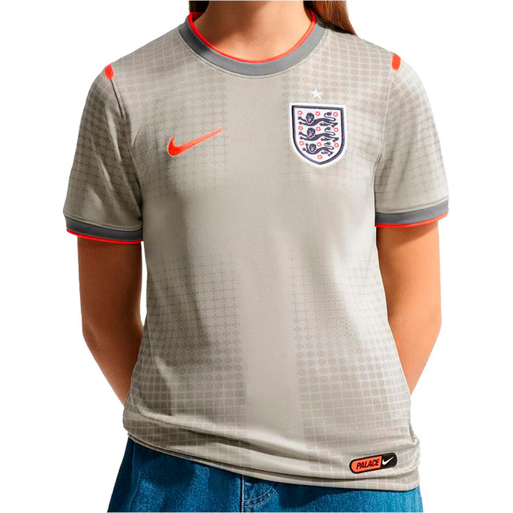 Nike camiseta entrenamiento niño ENGLAND 26 Y NK DF SS TOP PREMATCH K vista frontal