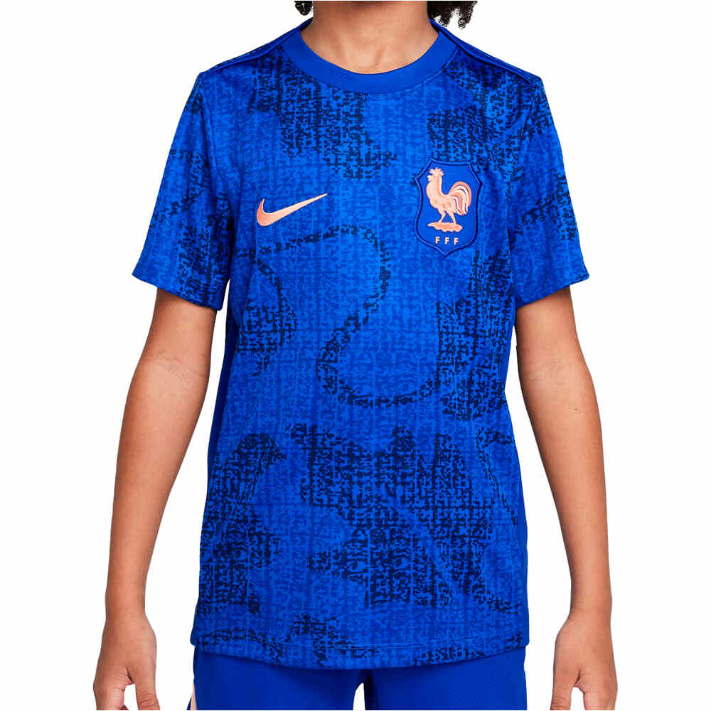 Nike camiseta entrenamiento niño FRANCIA 25 Y NK DF ACDPR SS TOP PM vista frontal