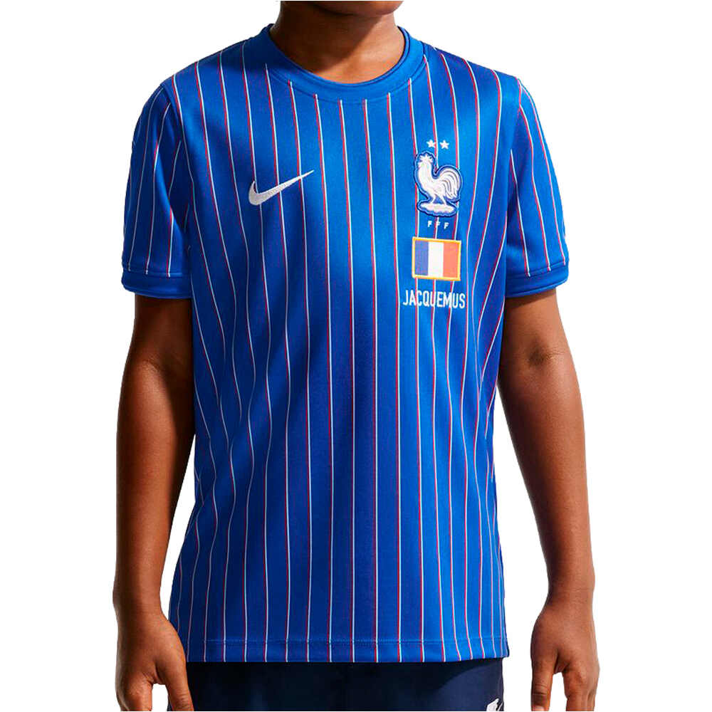 Nike camiseta entrenamiento niño FRANCIA 26 Y NK DF SS TOP PREMATCH K vista frontal
