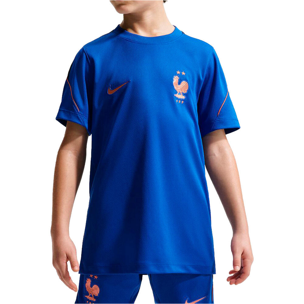 Nike camiseta entrenamiento niño FRANCIA 26 Y NK DF STRK SS TOP K vista frontal