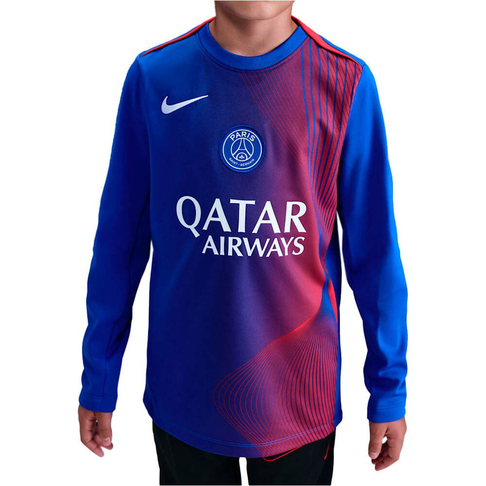 Nike camiseta entrenamiento niño PSG YNK DF ACDPR LS WARM K3RPM vista frontal