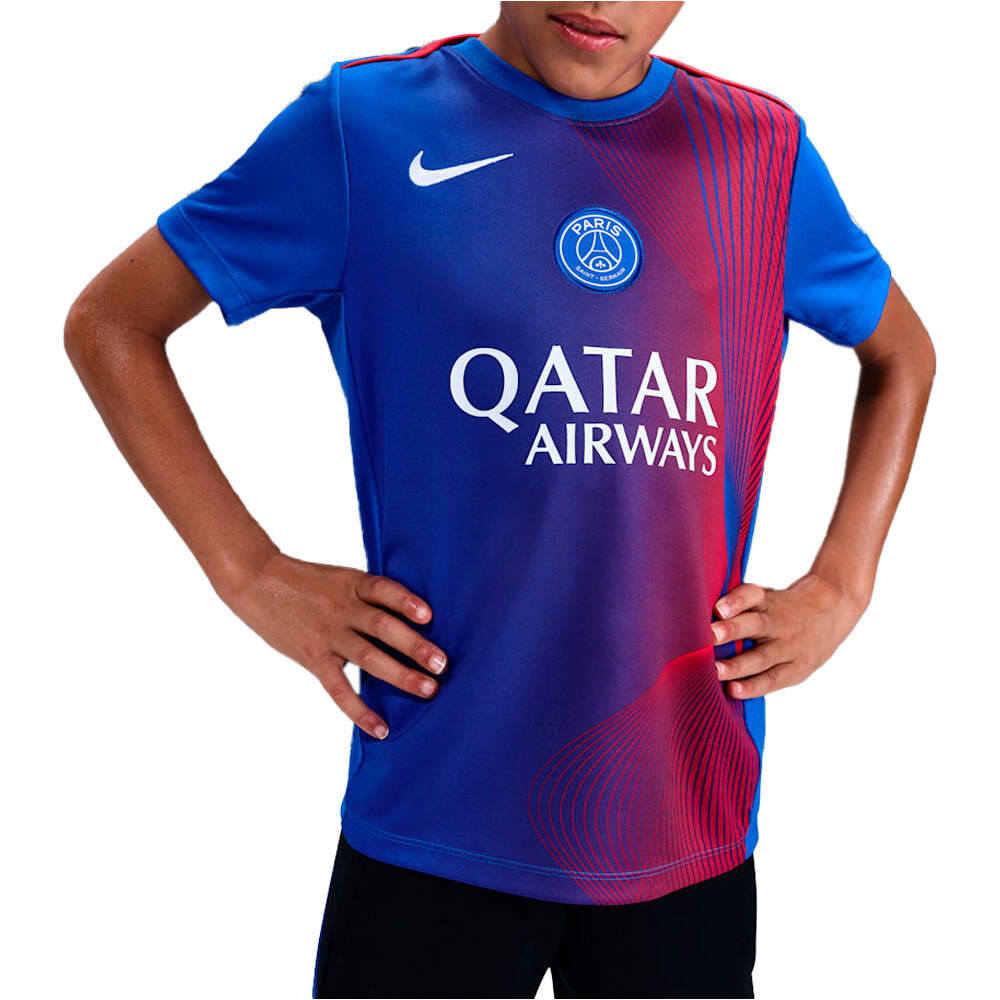 Nike camiseta entrenamiento niño PSG YNK DF ACDPR SS TOP K 3RPM vista frontal