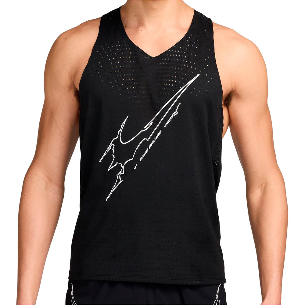 Nike camiseta entrenamiento tirantes hombre M NK DFADV AEROSWIFT GFX SNGLT vista frontal