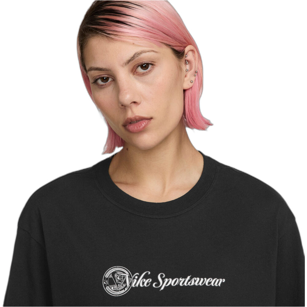Nike camiseta manga corta mujer W NSW CLUB SS CROP TEE CC vista detalle