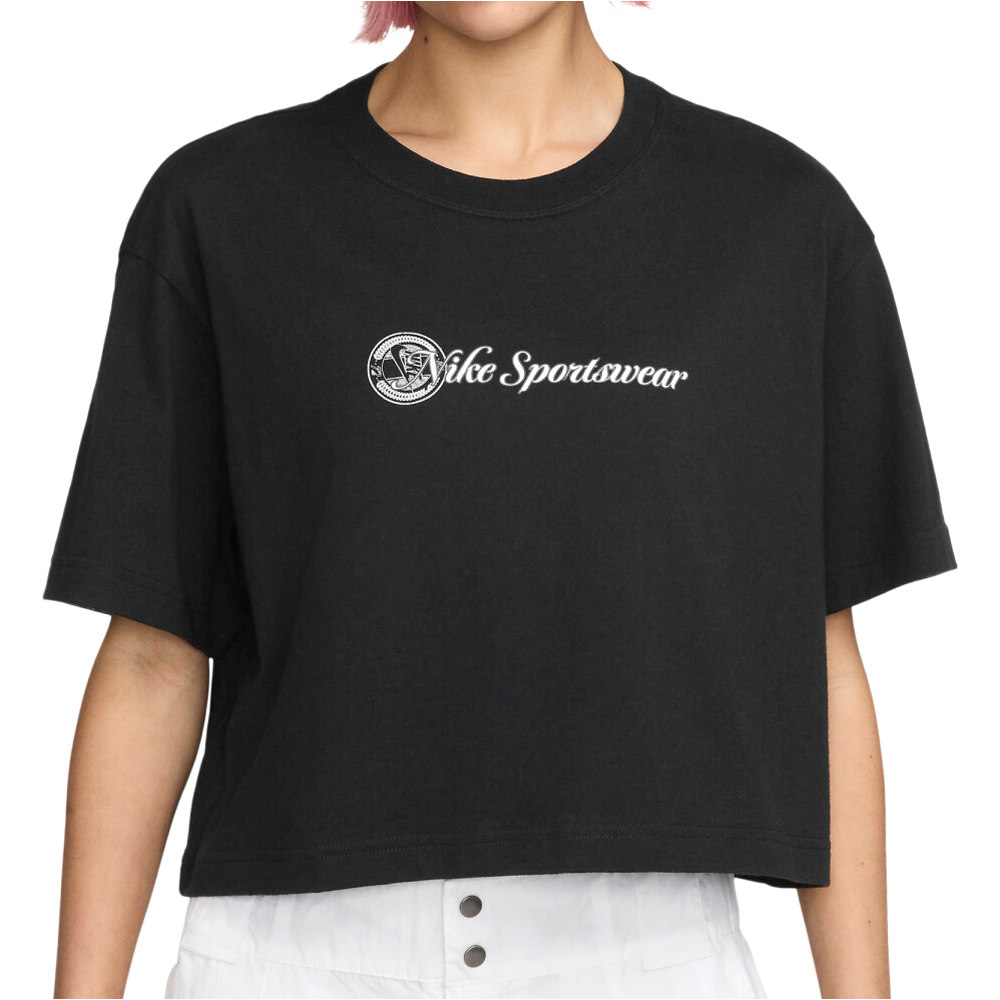 Nike camiseta manga corta mujer W NSW CLUB SS CROP TEE CC vista frontal