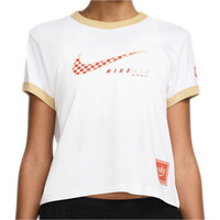 Nike camiseta manga corta mujer W NSW CLUB SS TEE MOTO RGR vista frontal