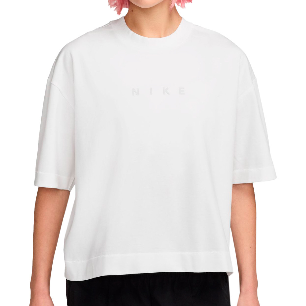 Nike camiseta manga corta mujer W NSW LUXE SS TEE BOXY vista frontal