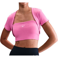 Nike camiseta manga corta mujer W NSW NK CHLL KNT MRIB 2N1 CRP vista frontal