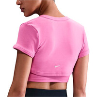 Nike camiseta manga corta mujer W NSW NK CHLL KNT MRIB 2N1 CRP vista trasera