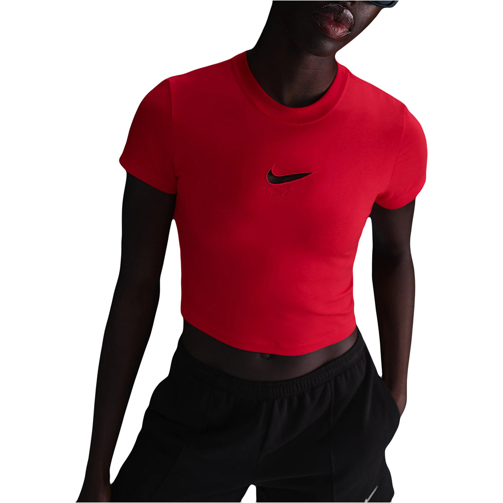 Nike camiseta manga corta mujer W NSW NK CHLL KNT TEE VDAY vista frontal