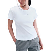 Nike camiseta manga corta mujer W NSW RIB  TGHT SS TEE vista frontal