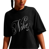 Nike camiseta manga corta mujer W NSW SS TEE BOXY SCRIPT vista detalle