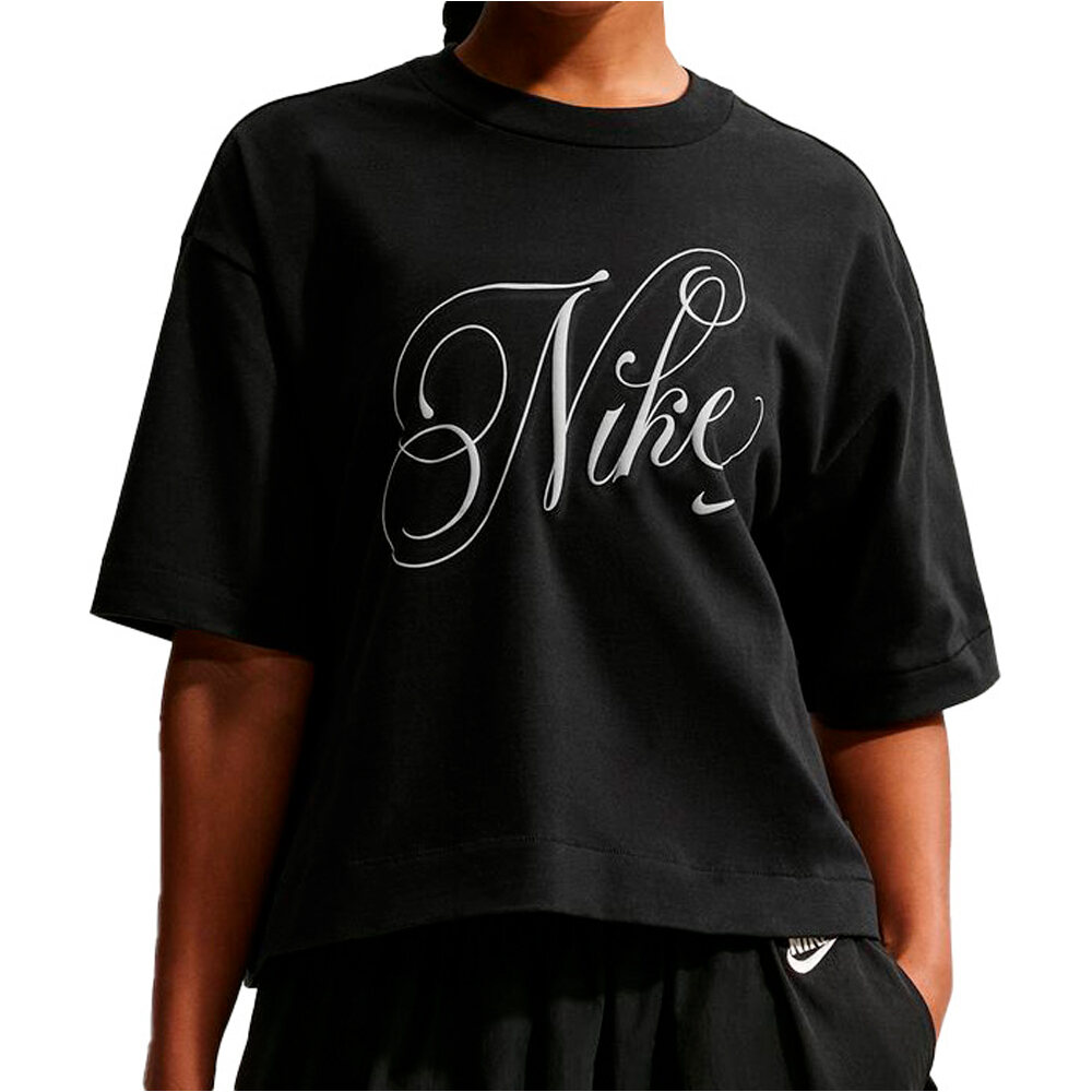Nike camiseta manga corta mujer W NSW SS TEE BOXY SCRIPT vista frontal