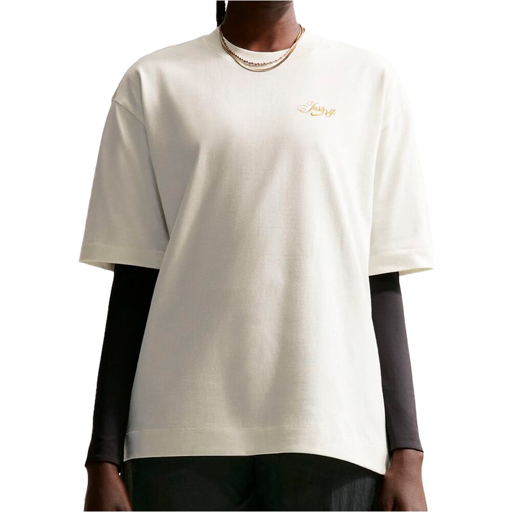 Nike camiseta manga corta mujer W NSW SS TEE OS JDI SCRIPT vista frontal