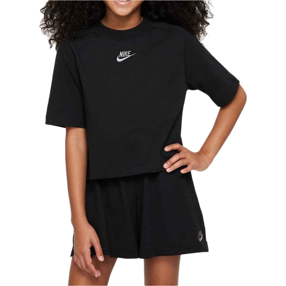 Nike camiseta manga corta niña G NSW SS TOP JSY LBR vista frontal