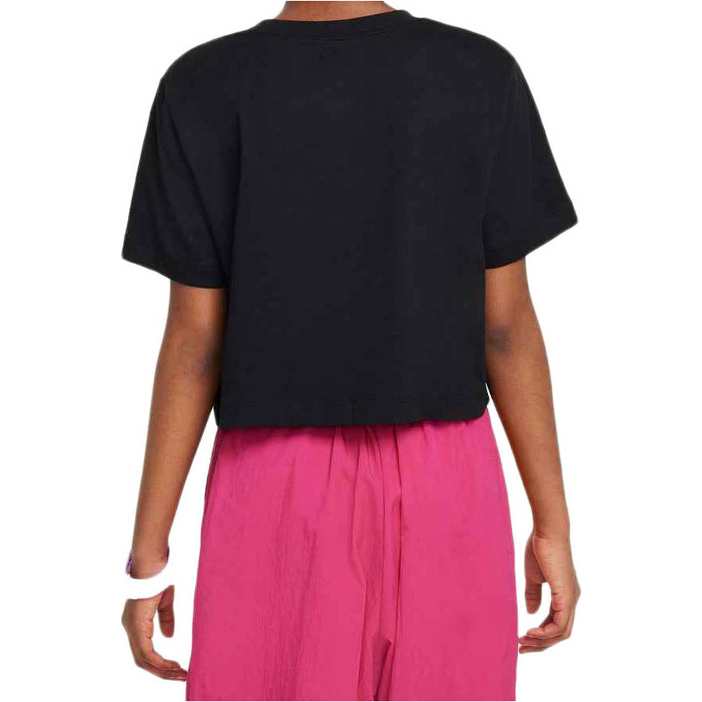 Nike camiseta manga corta niña G NSW TEE CROP FUTURA HBR vista trasera
