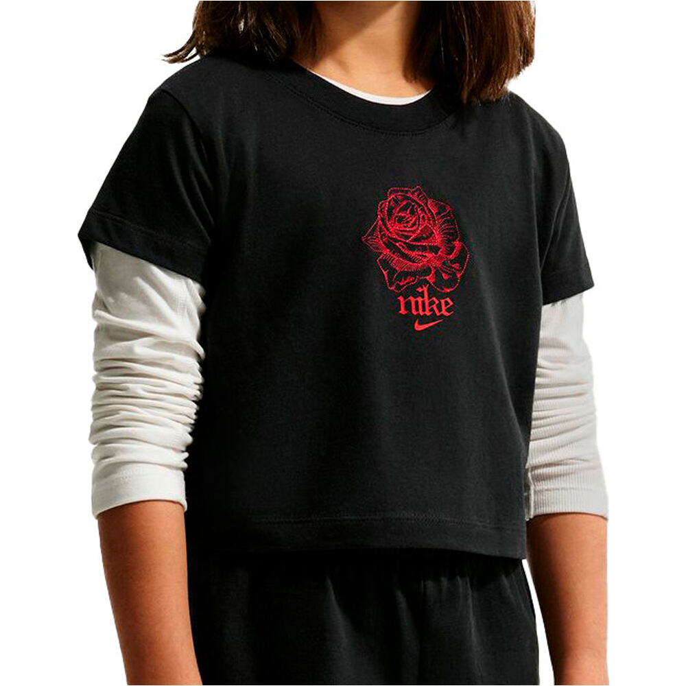 Nike camiseta manga corta niño G NSW TEE OC MOD CROP vista frontal