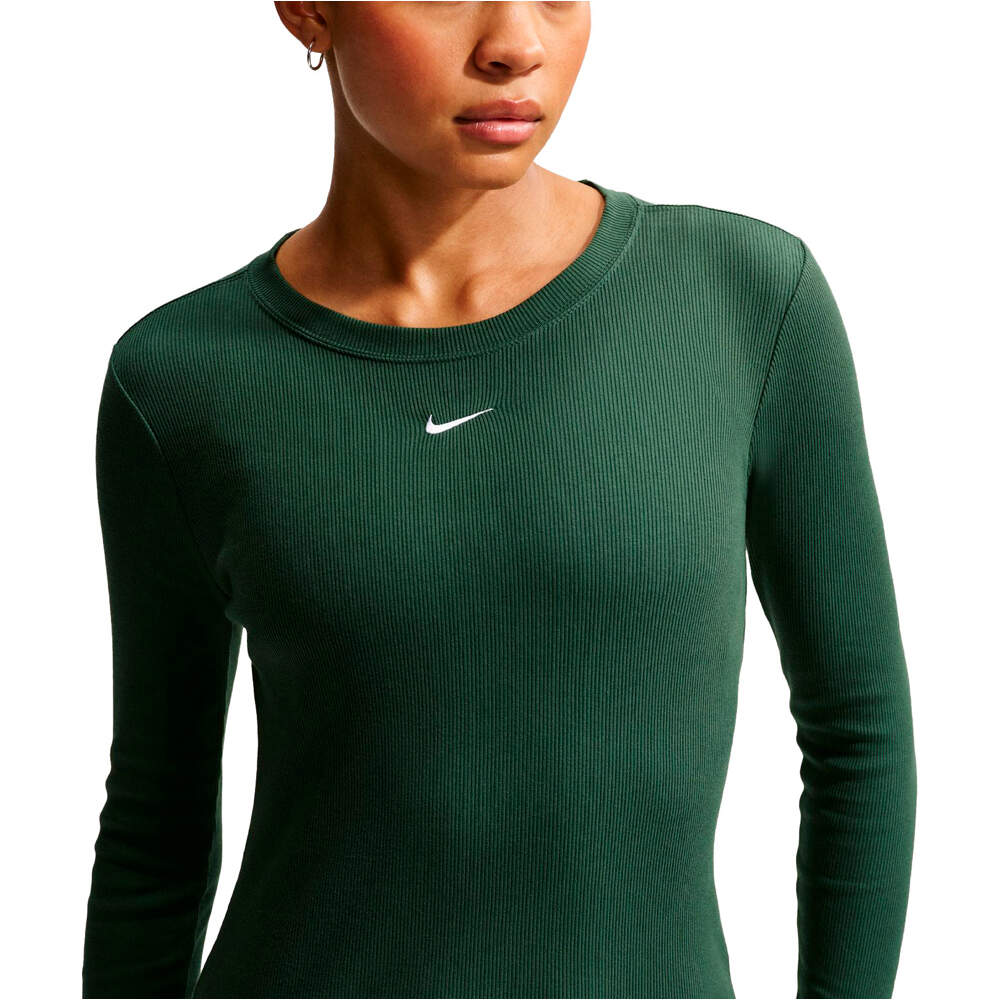 Nike camiseta manga larga mujer W NSW LS TEE RIB TIGHT vista detalle