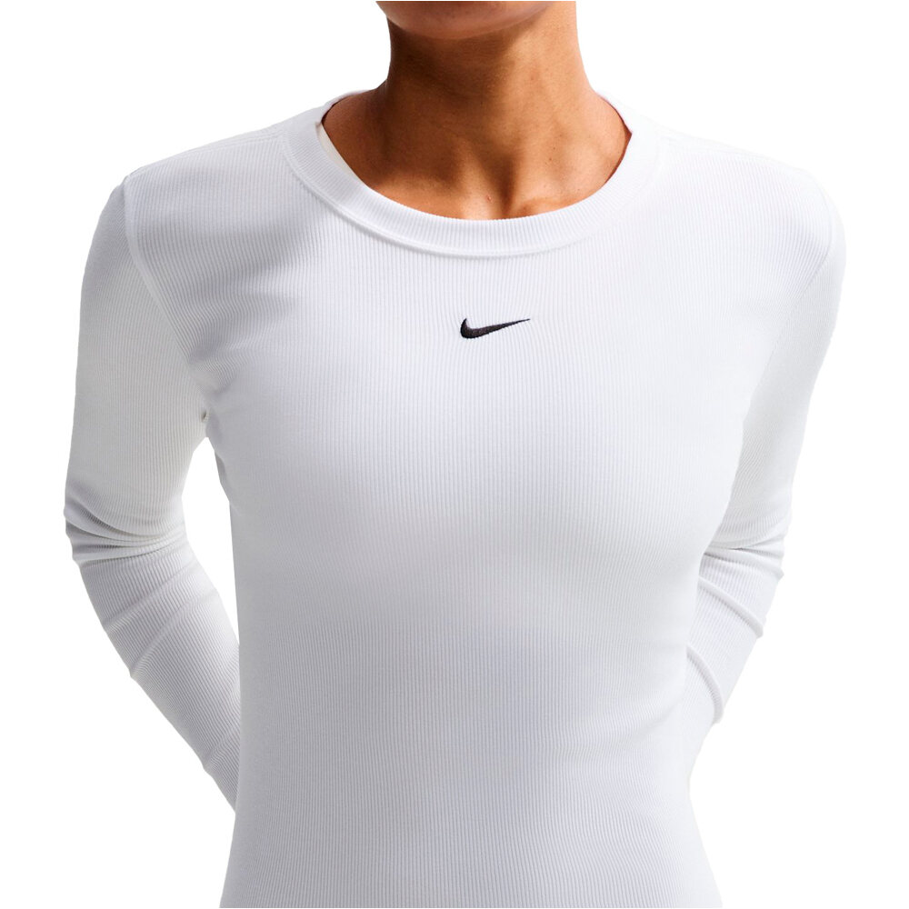Nike camiseta manga larga mujer W NSW LS TEE RIB TIGHT vista detalle