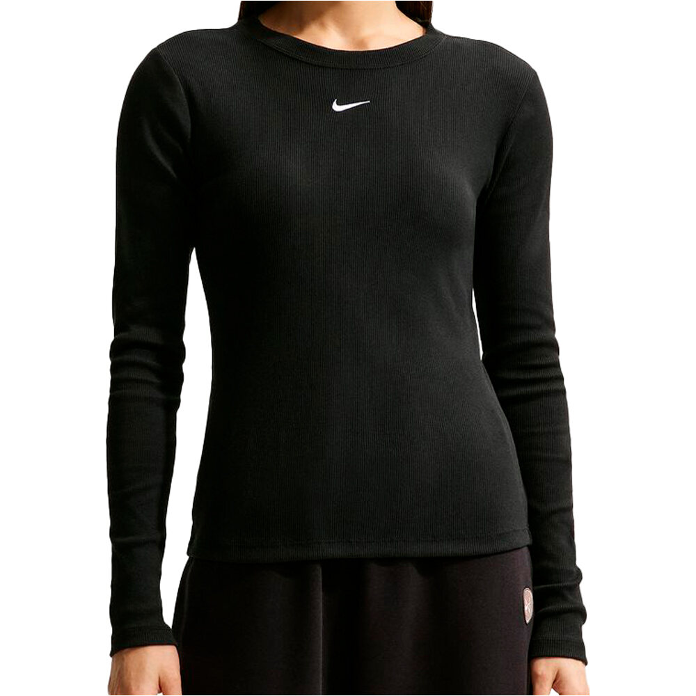 Nike camiseta manga larga mujer W NSW LS TEE RIB TIGHT vista frontal