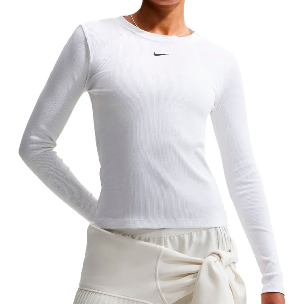 Nike camiseta manga larga mujer W NSW LS TEE RIB TIGHT vista frontal