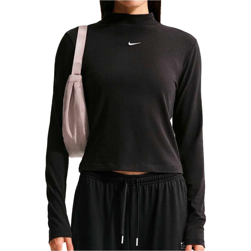 Nike camiseta manga larga mujer W NSW NK CHLL KNT MOCK TEE vista frontal